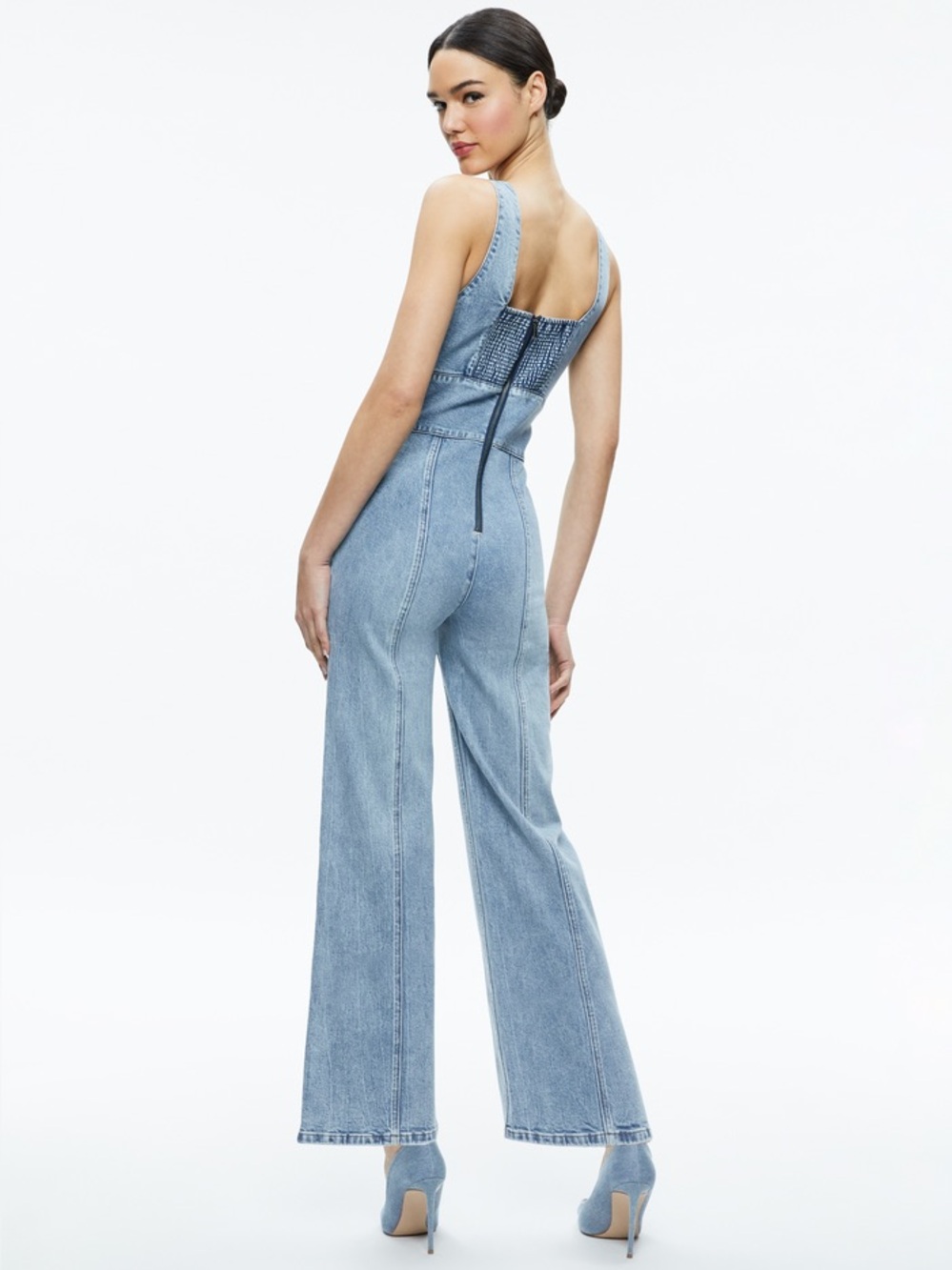 alice + olivia SANDRA DEEP V NECK JUMPSUIT - Picture 2 of 10